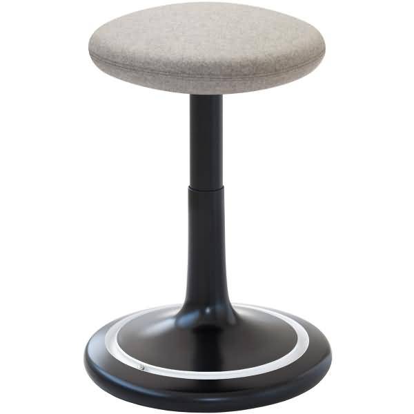 Sitz- und Stehhocker Classic tall 55-77cm Kvadrat divina schwarz/hellgrau/weiß