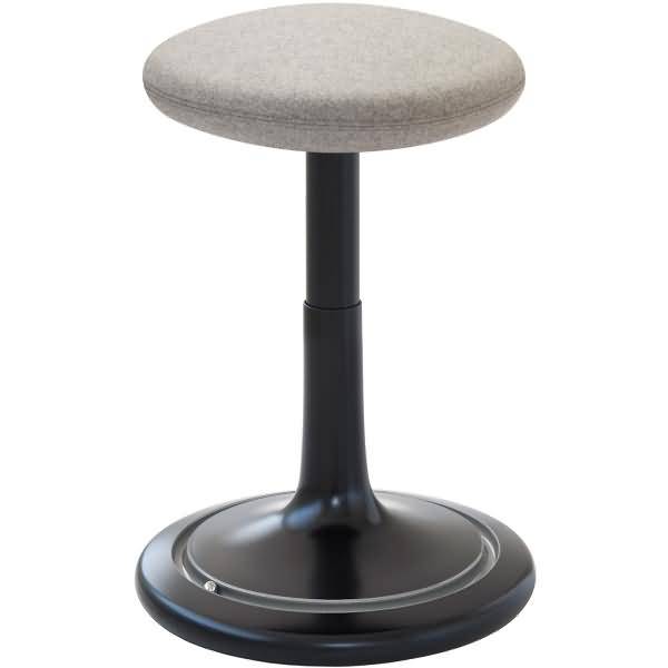 Sitz- und Stehhocker Classic tall 55-77cm Kvadrat divina schwarz/hellgrau/silber