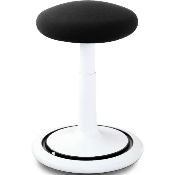 Sitz- und Stehhocker Classic tall 55-77cm Gestrick weiß/schwarz/schwarz