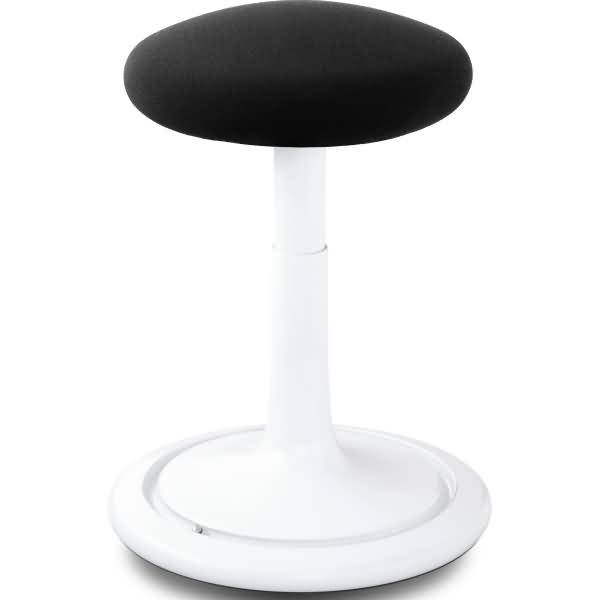 Sitz- und Stehhocker Classic tall 55-77cm Gestrick weiß/schwarz/weiß