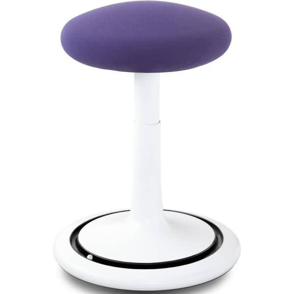 Sitz- und Stehhocker Classic tall 55-77cm Gestrick weiß/lila/schwarz