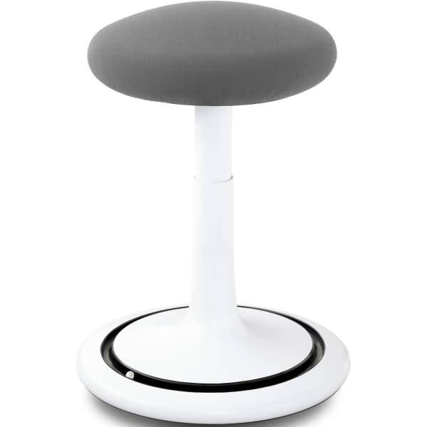 Sitz- und Stehhocker Classic tall 55-77cm Gestrick weiß/grau/schwarz