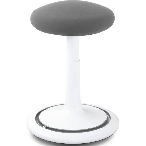 Sitz- und Stehhocker Classic tall 55-77cm Gestrick weiß/grau/silber