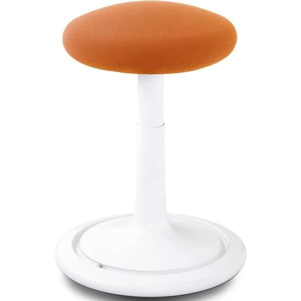 Sitz- und Stehhocker Classic tall 55-77cm Gestrick weiß/orange/weiß