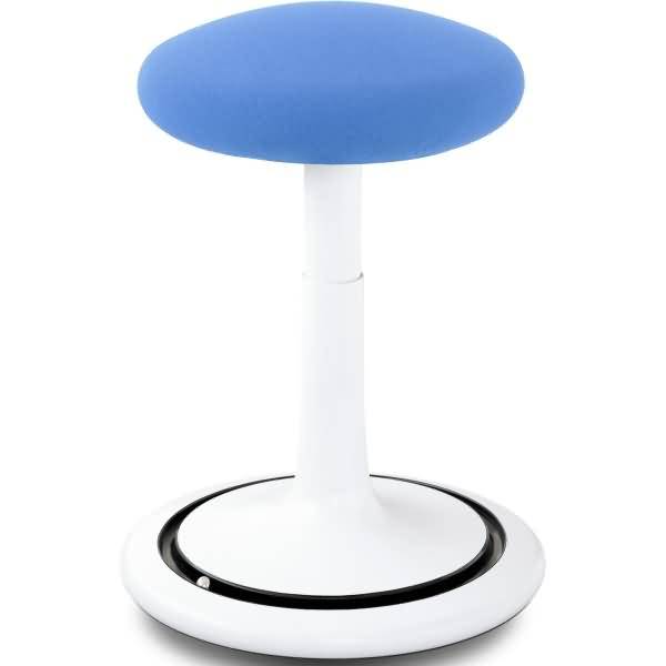 Sitz- und Stehhocker Classic regular 42-64cm Gestrick weiß/hellblau/schwarz