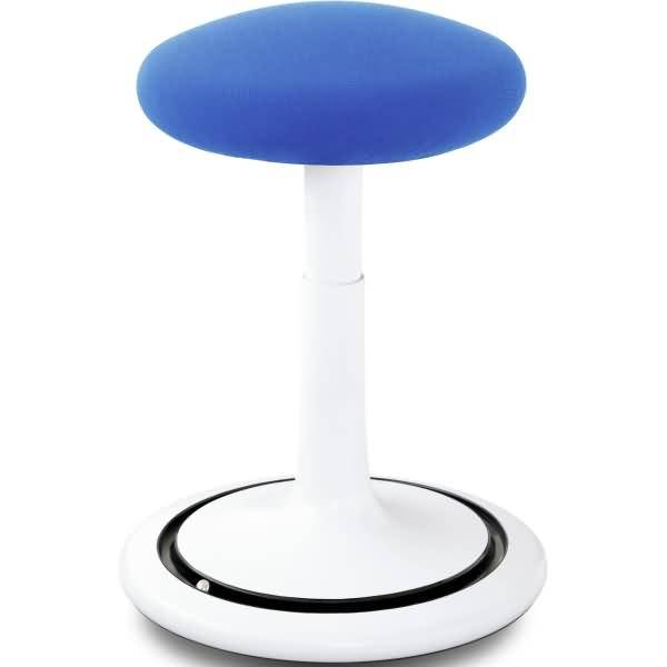 Sitz- und Stehhocker Classic tall 55-77cm Gestrick weiß/blau/schwarz