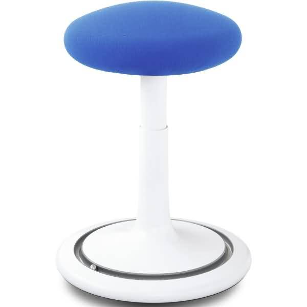 Sitz- und Stehhocker Classic regular 42-64cm Gestrick weiß/blau/silber