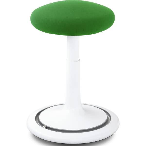 Sitz- und Stehhocker Classic regular 42-64cm Gestrick weiß/grün/silber