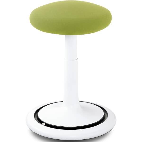 Sitz- und Stehhocker Classic tall 55-77cm Gestrick weiß/hellgrün/schwarz