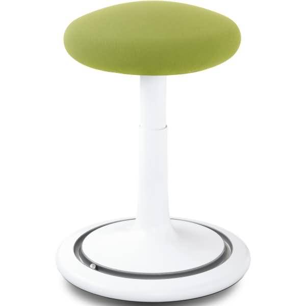 Sitz- und Stehhocker Classic tall 55-77cm Gestrick weiß/hellgrün/silber
