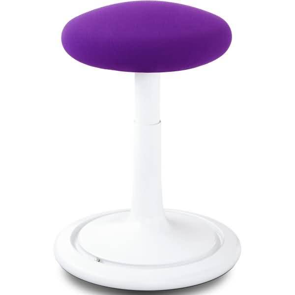 Sitz- und Stehhocker Classic tall 55-77cm Gestrick weiß/purpur/weiß