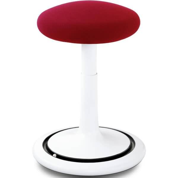 Sitz- und Stehhocker Classic regular 42-64cm Gestrick weiß/dunkelrot/schwarz