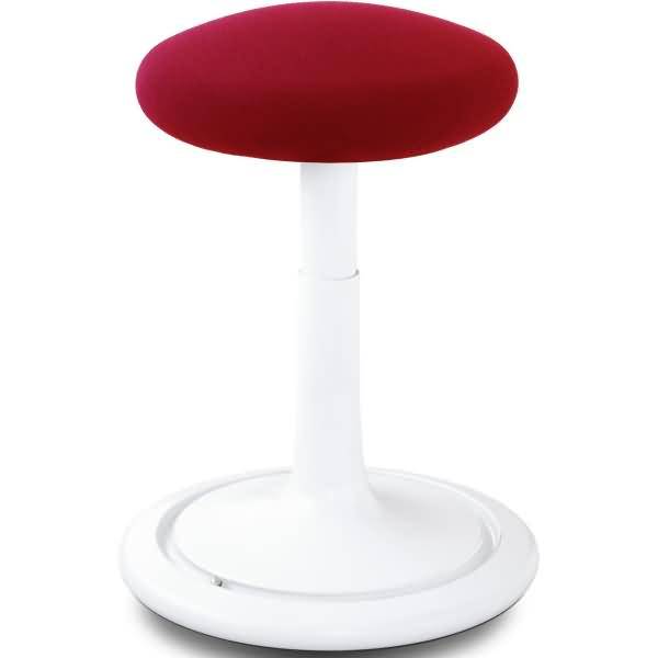 Sitz- und Stehhocker Classic regular 42-64cm Gestrick weiß/dunkelrot/weiß