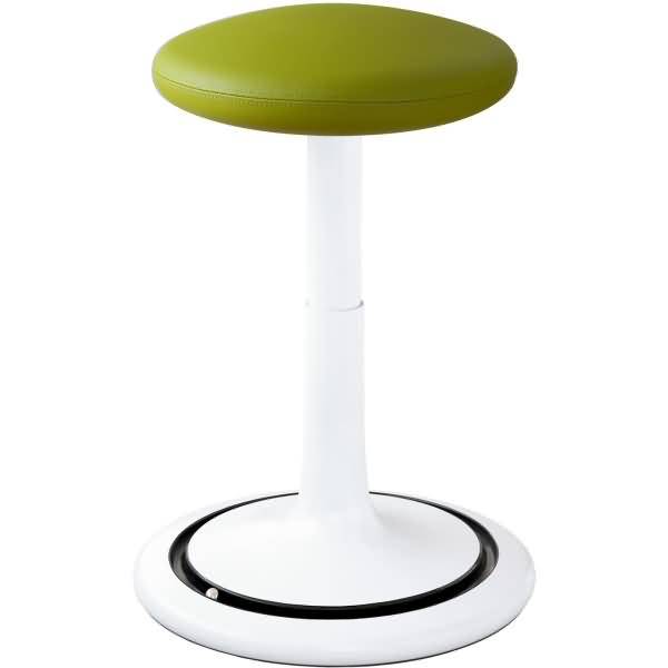 Sitz- und Stehhocker Classic regular 42-64cm skai Kunstleder weiß/hellgrün/schwarz