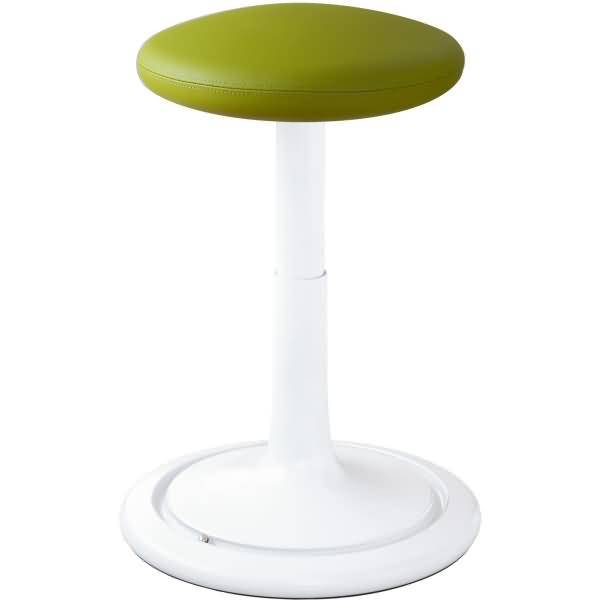 Sitz- und Stehhocker Classic regular 42-64cm skai Kunstleder weiß/hellgrün/weiß