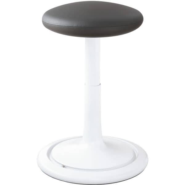 Sitz- und Stehhocker Classic tall 55-77cm skai Kunstleder weiß/grau/weiß