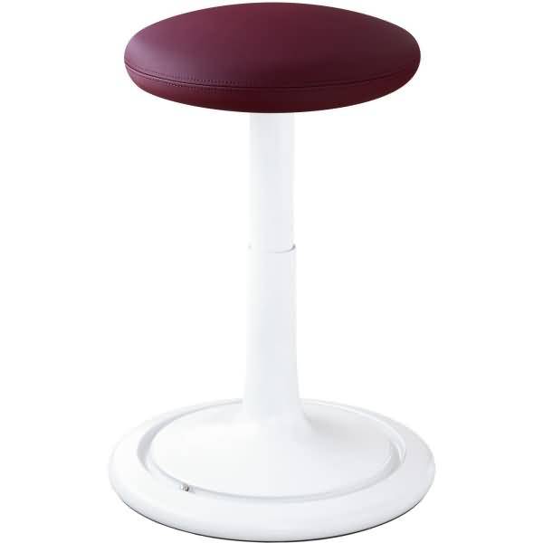 Sitz- und Stehhocker Classic tall 55-77cm skai nature base weiß/lila/weiß