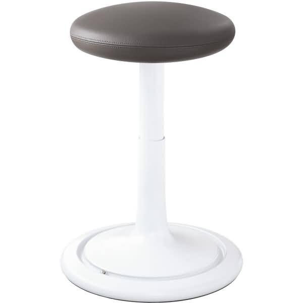 Sitz- und Stehhocker Classic regular 42-64cm Leder weiß/grau/weiß