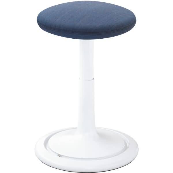 Sitz- und Stehhocker Classic tall 55-77cm Kvadrat remix weiß/jeans/weiß