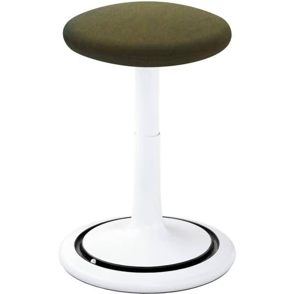 Sitz- und Stehhocker Classic tall 55-77cm Kvadrat remix weiß/olive/schwarz