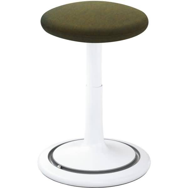 Sitz- und Stehhocker Classic regular 42-64cm Kvadrat remix weiß/olive/silber