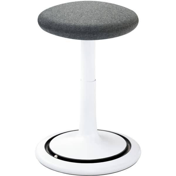 Sitz- und Stehhocker Classic regular 42-64cm Kvadrat divina weiß/grau/schwarz