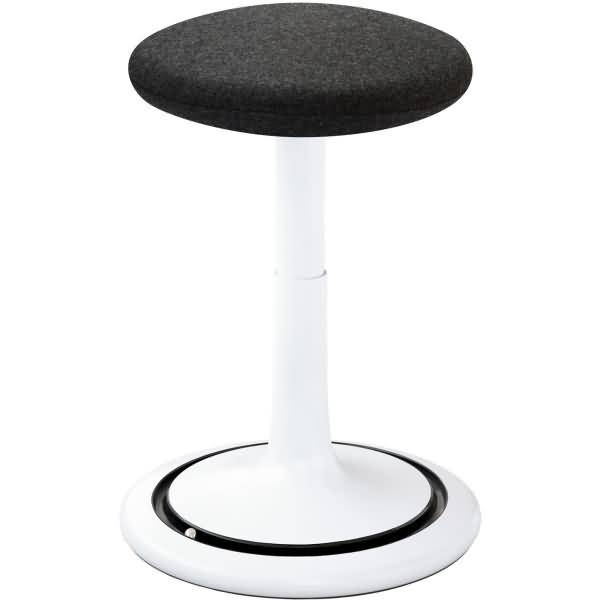 Sitz- und Stehhocker Classic regular 42-64cm Kvadrat divina weiß/anthrazit/schwarz