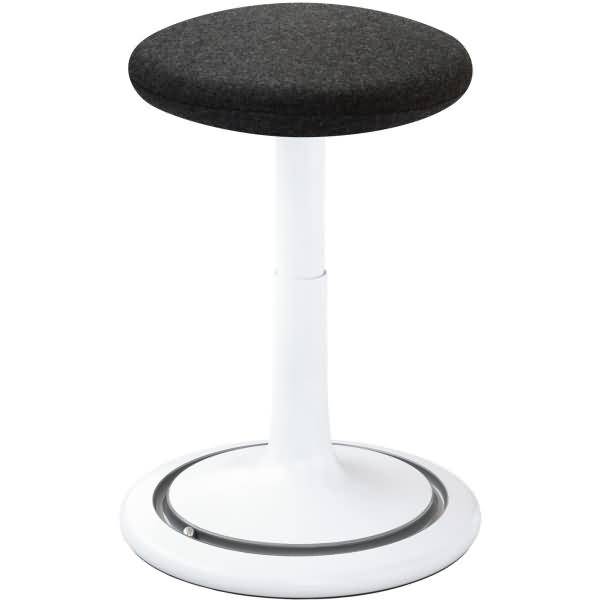 Sitz- und Stehhocker Classic tall 55-77cm Kvadrat divina weiß/anthrazit/silber