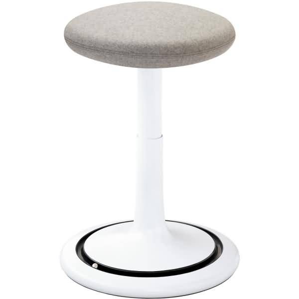 Sitz- und Stehhocker Classic tall 55-77cm Kvadrat divina weiß/hellgrau/schwarz