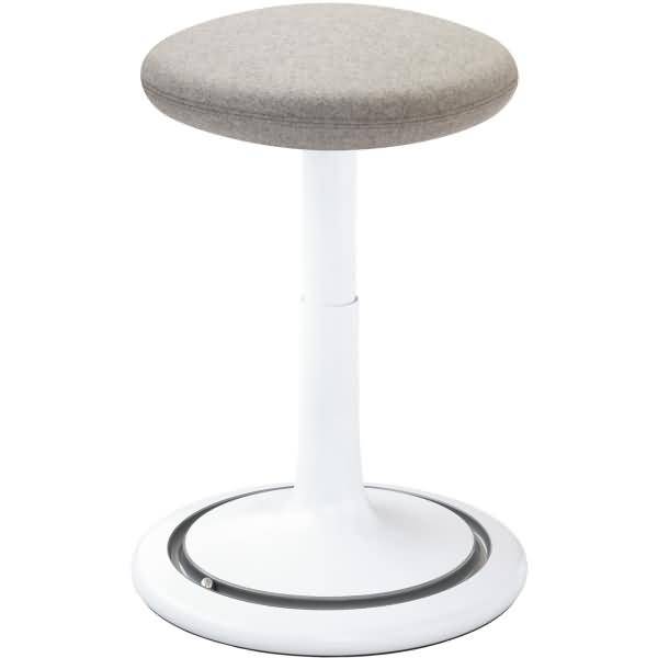 Sitz- und Stehhocker Classic tall 55-77cm Kvadrat divina weiß/hellgrau/silber