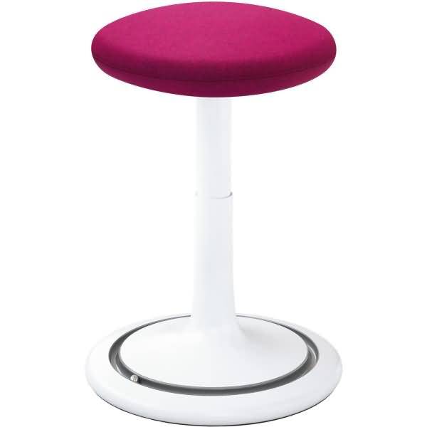 Sitz- und Stehhocker Classic regular 42-64cm Kvadrat divina weiß/pink/silber