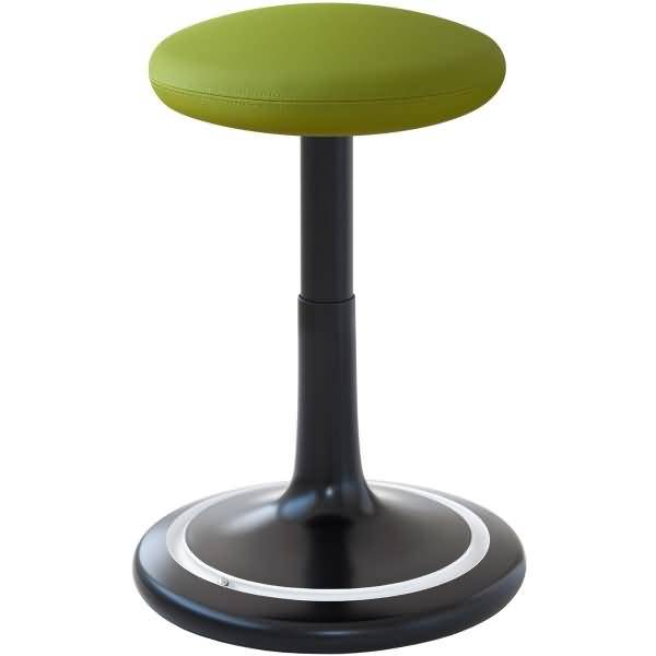 Sitz- und Stehhocker Classic tall 55-77cm skai nature base schwarz/hellgrün/weiß