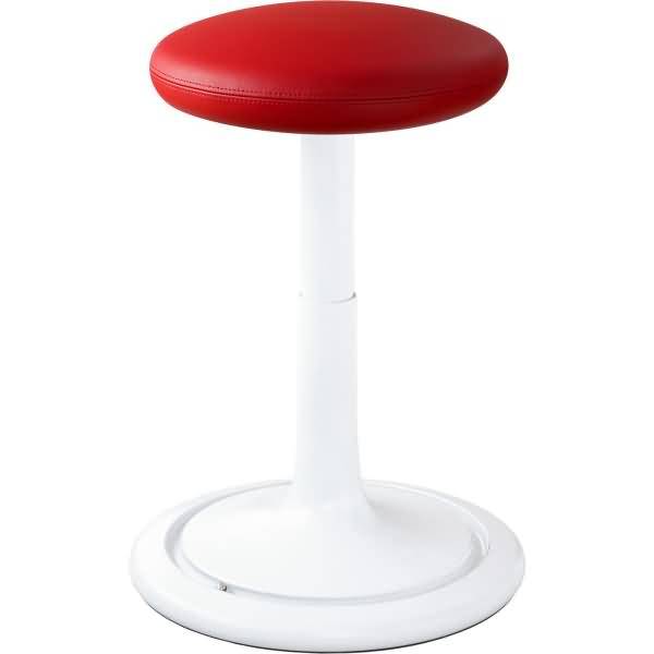 Sitz- und Stehhocker Classic regular 42-64cm Leder weiß/rot/weiß