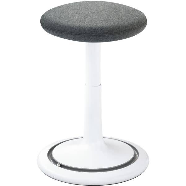 Sitz- und Stehhocker Classic regular 42-64cm Kvadrat divina weiß/grau/silber