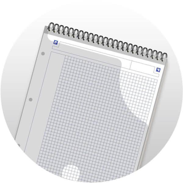 Spiralblock Studium Easynotes A4+ liniert 80 Blatt 90 g/qm Optik Paper farbig sortiert