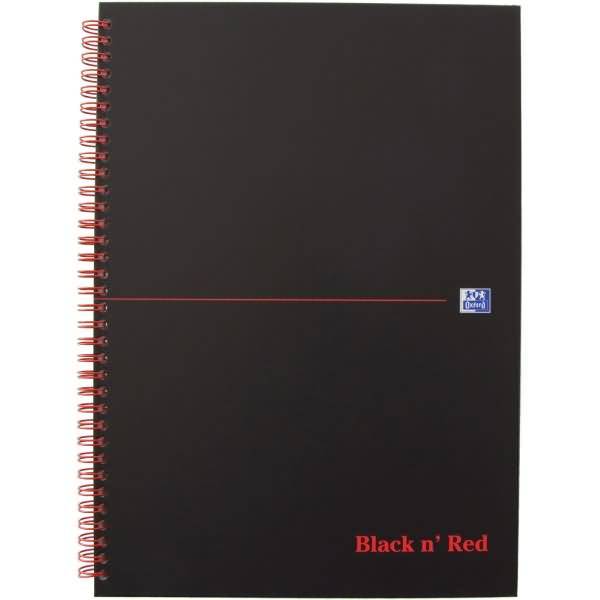 Spiralbuch Office Black 'n Red A5 liniert 8 mm 70 Blatt 90 g/qm