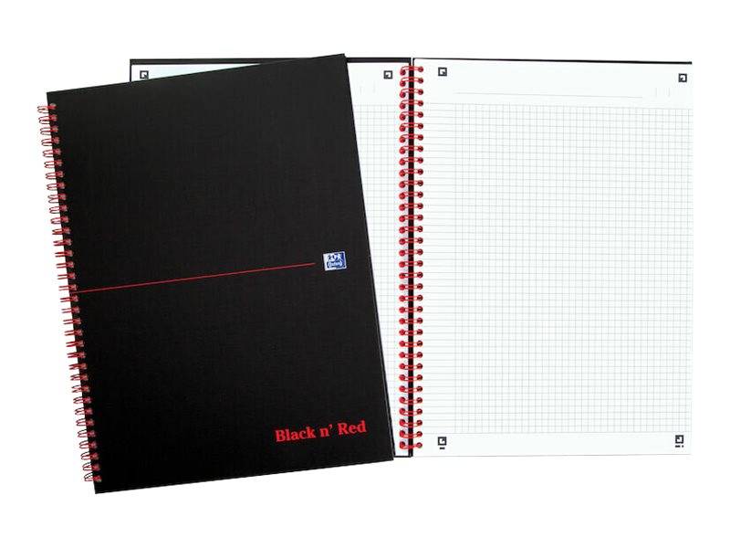 ELBA - Oxford Black n' Red - Notizbuch - drahtkammgebunden