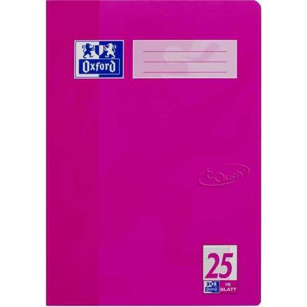 Schulheft Touch A4 Lineatur 25 16 Blatt 90g/qm Optik Paper pink