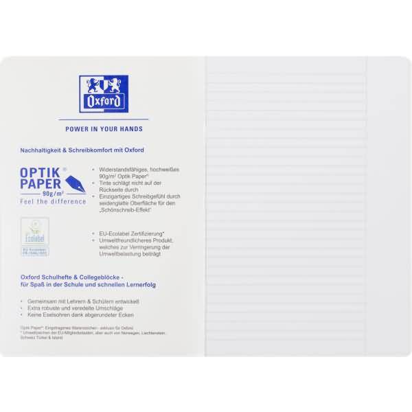 Schulheft Touch A4 Lineatur 25 16 Blatt 90g/qm Optik Paper pink