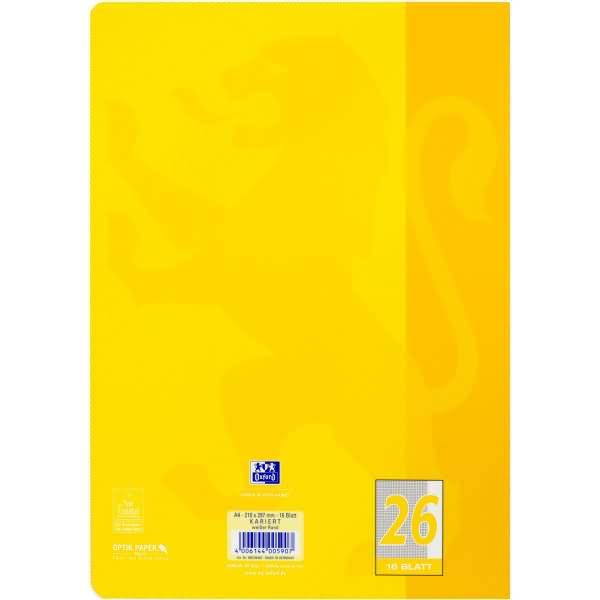 Schulheft Touch A4 Lineatur 26 16 Blatt 90g/qm Optik Paper sonnengelb