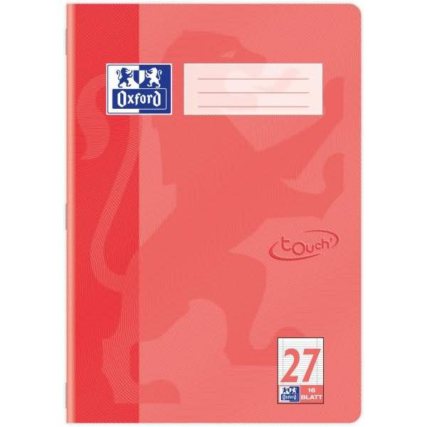 Schulheft Touch A4 Lineatur 27 16 Blatt 90g/qm Optik Paper koralle