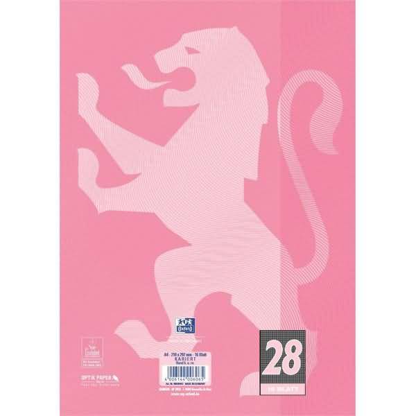Schulheft Touch A4 Lineatur 28 16 Blatt 90g/qm Optik Paper rosa