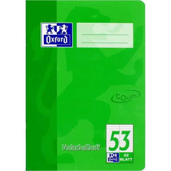 Vokabelheft Touch A5 Lineatur 53 grün