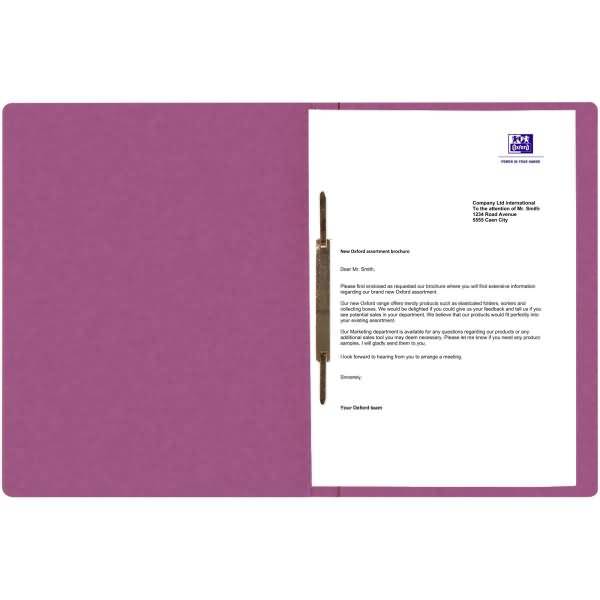 Schnellhefter Top File+ A4 Karton 390g kaufm. und Amtsheftung violett