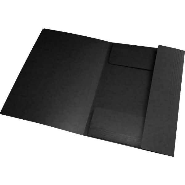 Eckspannmappe Top File+ A4 3 Klappen schwarz