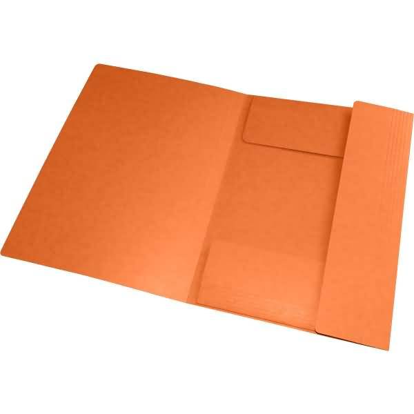 Eckspannmappe Top File+ A4 3 Klappen orange