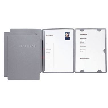 PAGNA Bewerbungsmmappe SELECT 22002-06 DIN A4 Karton grau