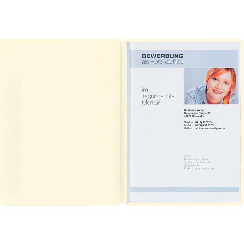 PAGNA Bewerbungsmappe "Solo", DIN A4, aus Karton, beige