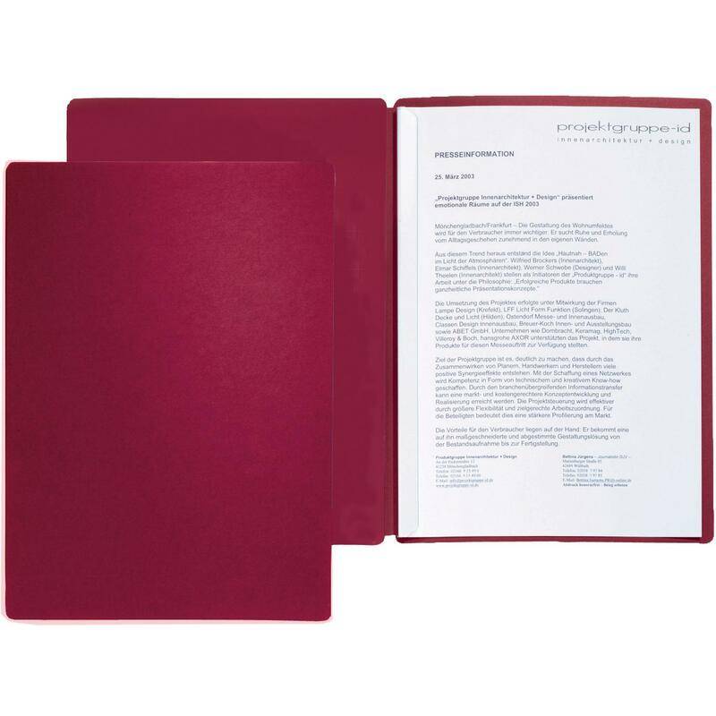 PAGNA Präsentations- / Bewerbungsmappe "Star", DIN A4, rot