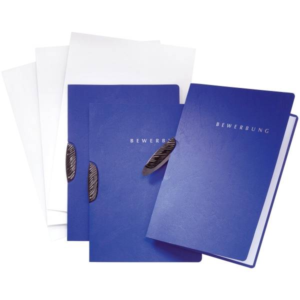 Bewerbungsset Swing 2-teilig blau 3 Mappen+Versandtaschen
